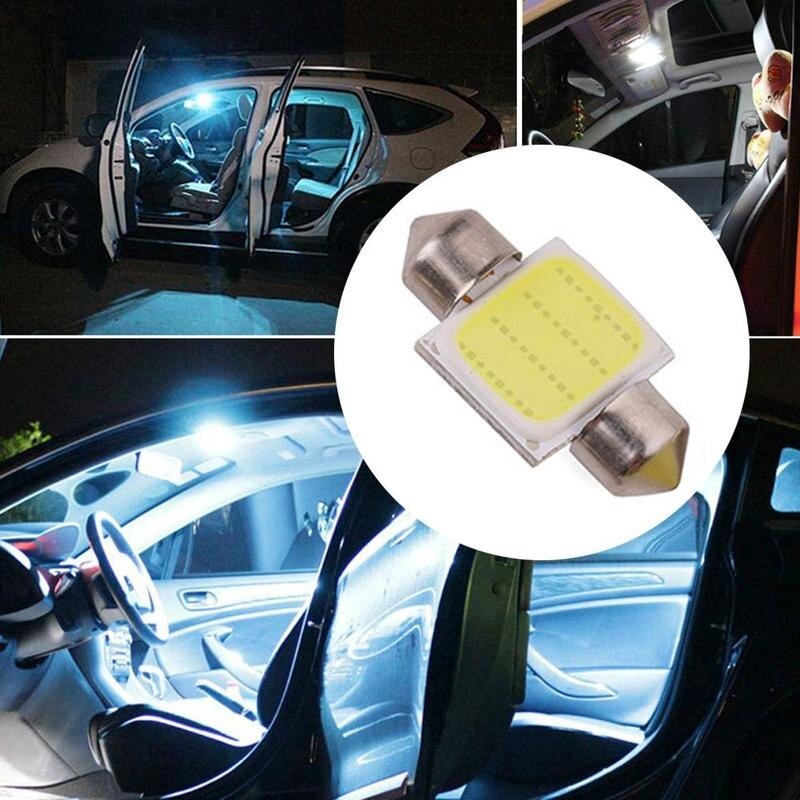 Led Festoon Plafon Kabin Interior Mobil COB Ukuran 31mm 12v - Putih