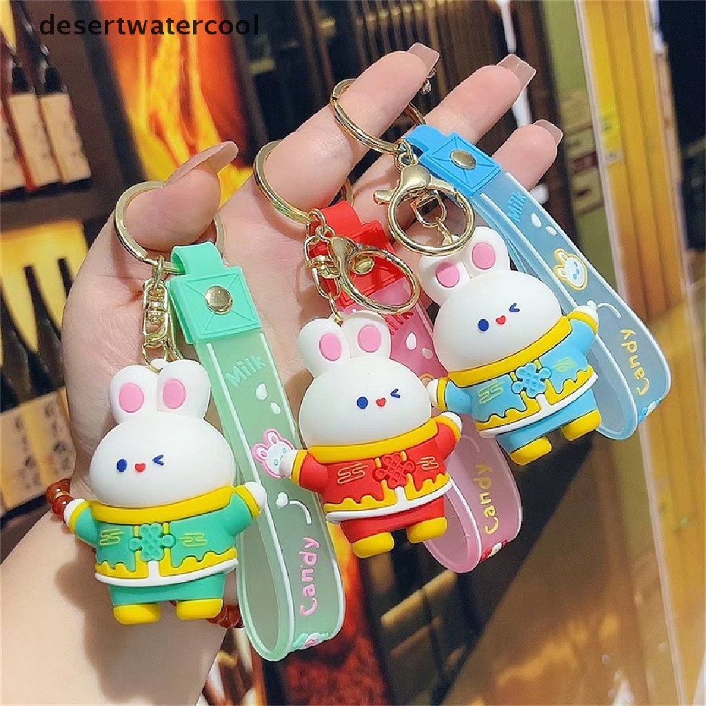 Deid Tahun Baru Kartun Kelinci Gantungan Kunci Fashion Tas Liontin Lucu Gantungan Kunci Mobil Pasangan Hadiah Martijn