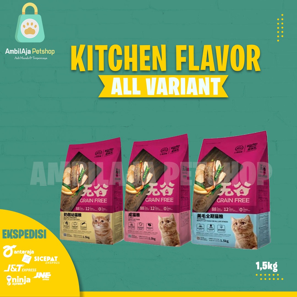 Kitchen Flavor Cat Food Kitten to Adult All Variant 1,5 Kg