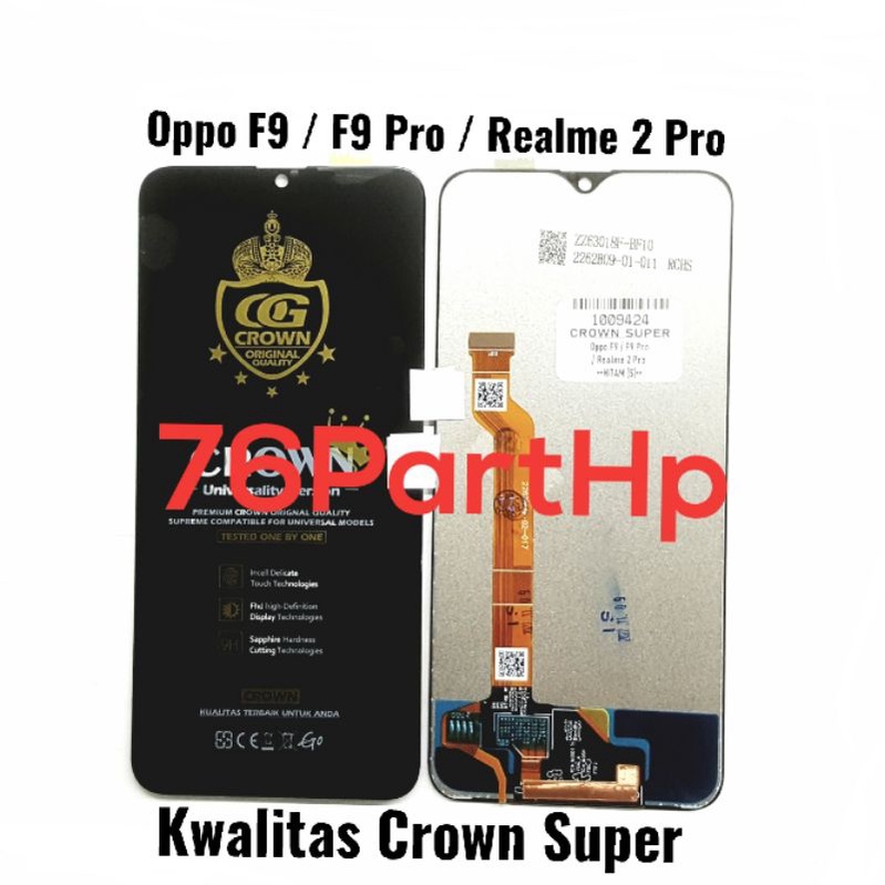 Lcd touchscreen Fullset kwalitas Crown super Oppo F9 - F9 Pro - Realme 2 Pro