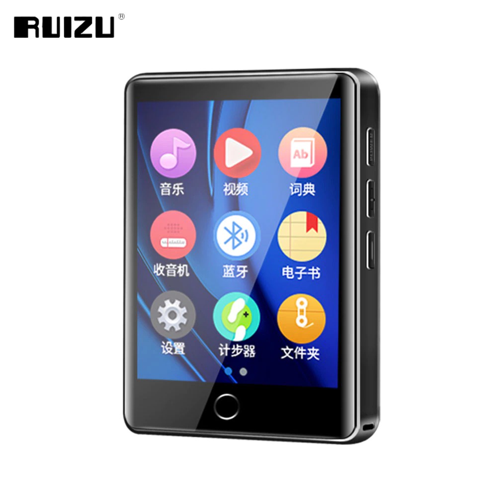 Ruizu Bluetooth MP3 Player DAP Touchscreen Built-in Speaker 16GB - M6 - Black