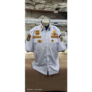 Kemeja Putih Dishub + Atribut Timbul