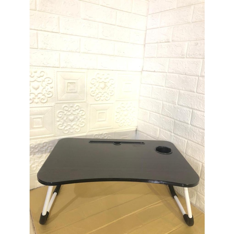 Meja Belajar Lipat Meja Belajar Anak Motif Karakter Gambar Ukuran 50 x 30 x 28 cm-Hitam