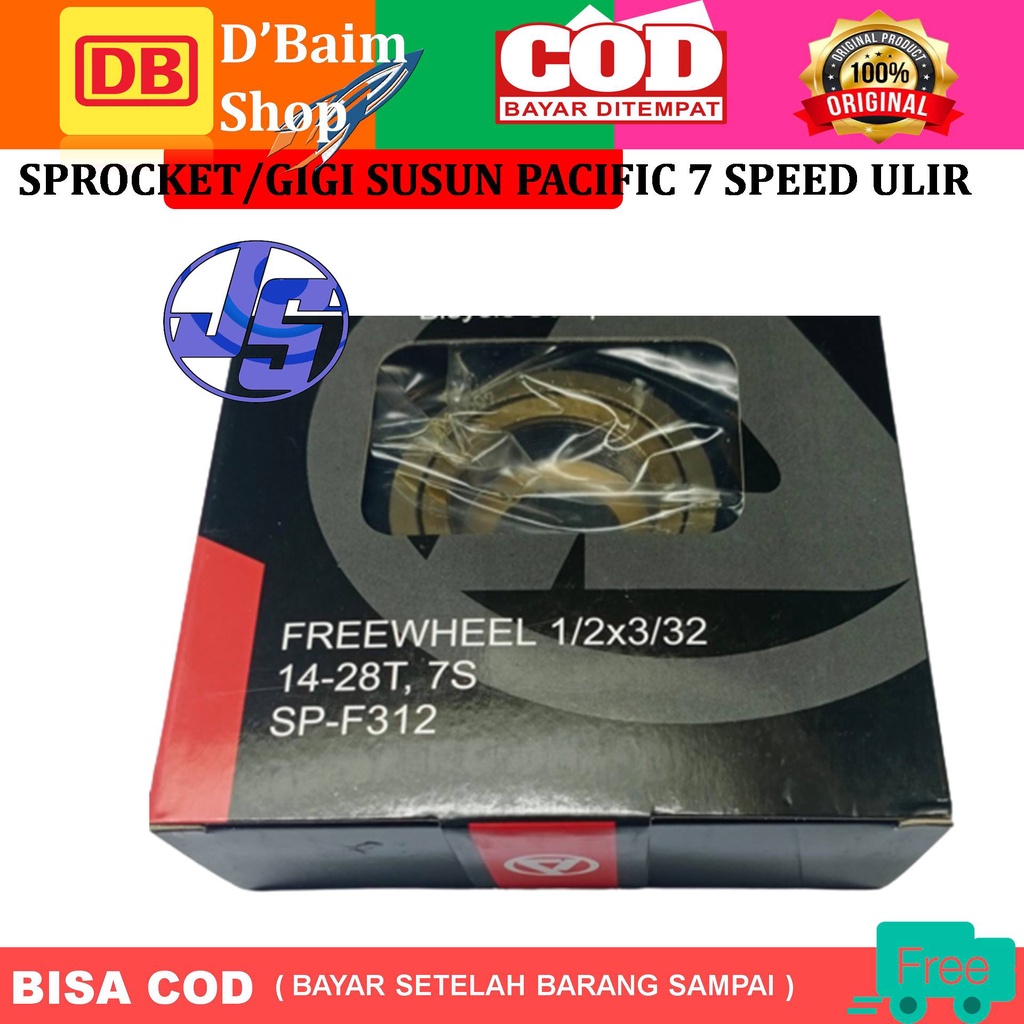 FREEWELL SPROCKET  SEPEDA 7 SPEED PACIFIC MODEL ULIR 14-28T MODEL SP-F312