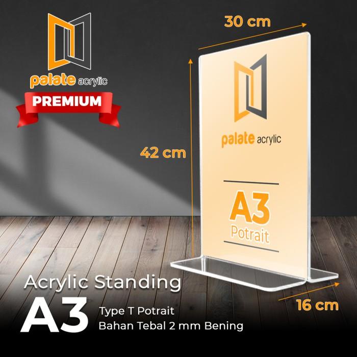 

AKRILIK TENT HOLDER A3 T PORTRAIT - 2MM PREMIUM