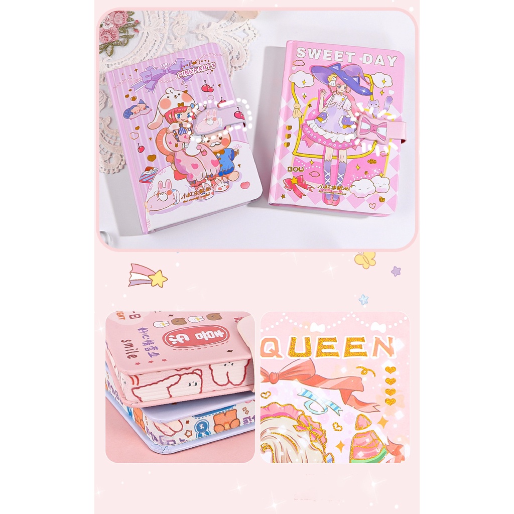 MSY Book Diary 128 lembar/132lembar Motif Kartun Lucu/Motif Aesthetic Anime/Notebook Agenda/Diary Portable Unik