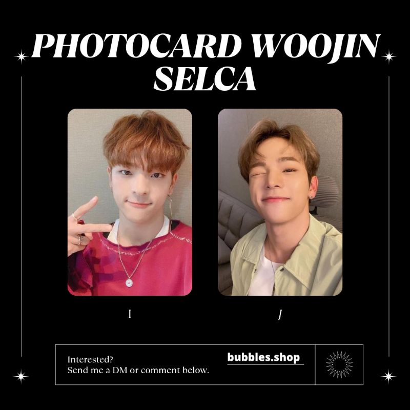 PHOTOCARD UNOFFICIAL WOOJIN STRAYKIDS SELCA