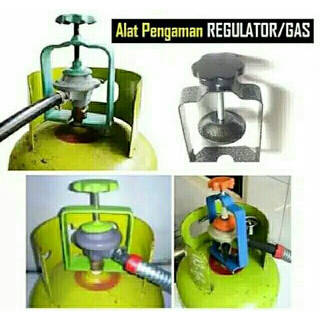 Alat pengaman pengunci regulator tabung gas LPG 3KG 5KG 12KG