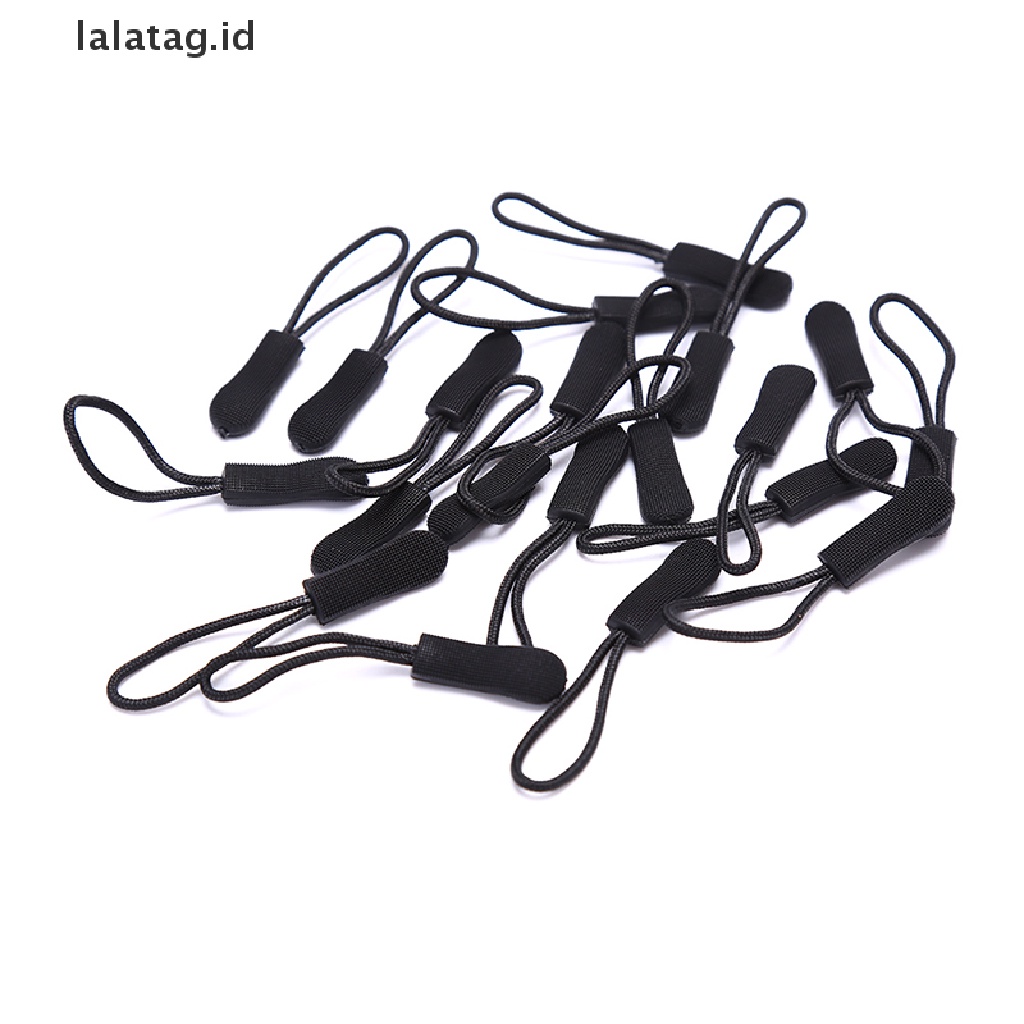 [lalatag] 20pcs Zipper Pull Puller End Fit Rope Tag Pengganti Klip Zip Cord Tab [ID]