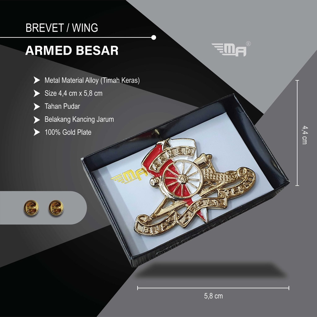 Brevet Wing Armed Brivet Pin