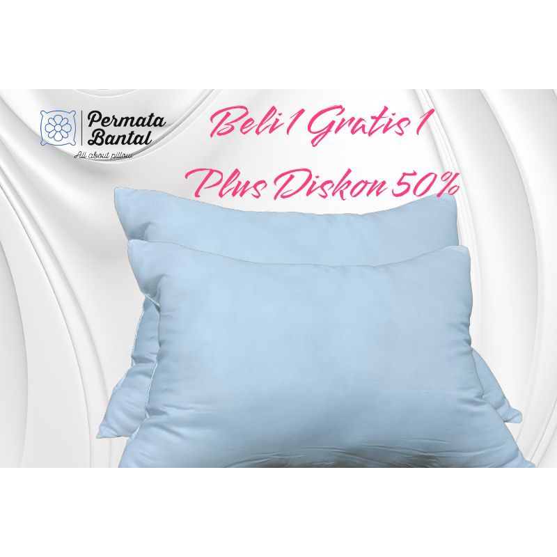 [PROMO] BELI 1 GRATIS 1 BANTAL KEPALA UK.65X50 ISI SILIKON 900GRAM