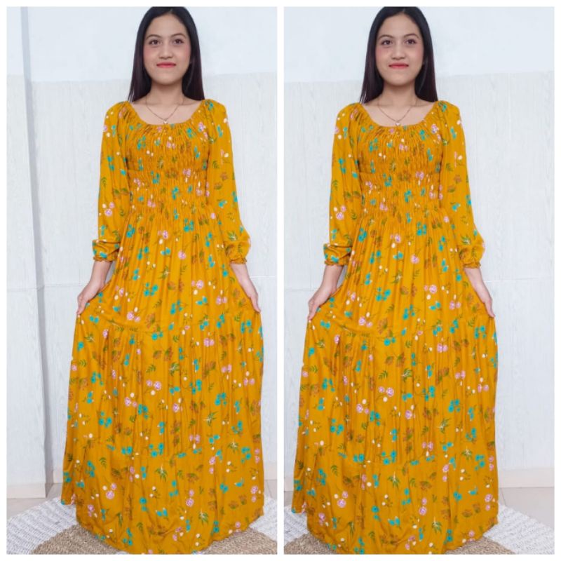 LONGDRESS CANDA MAWAR/DRESS KEKINIAN