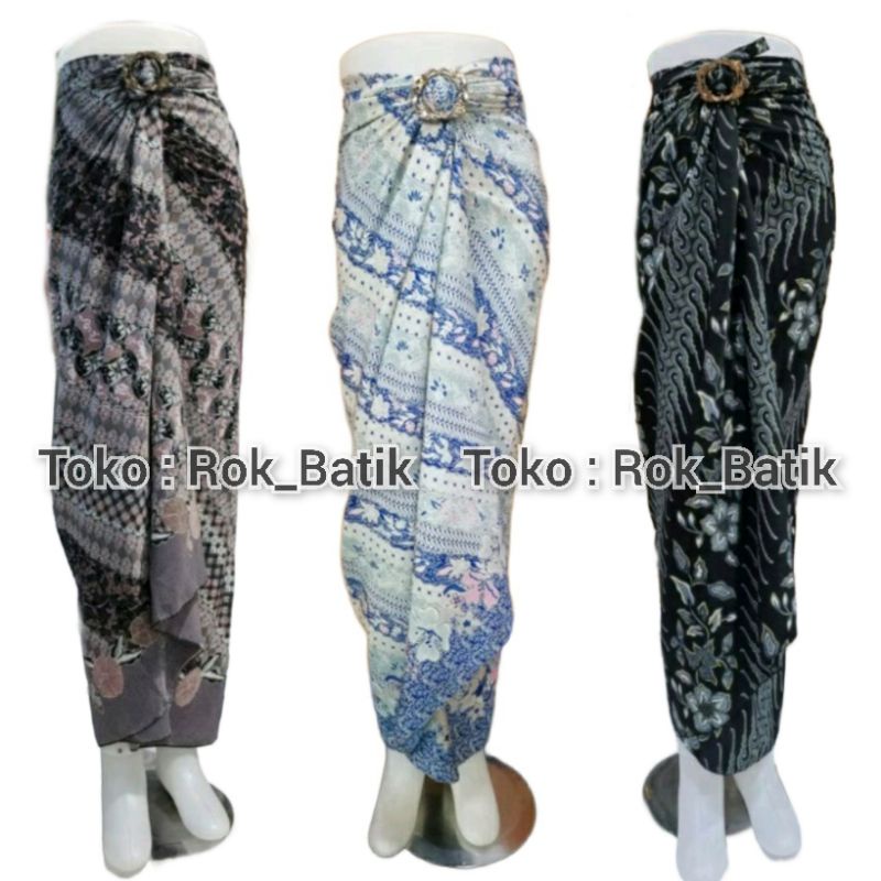 (50 Motif) Rok Lilit Batik Bawahan Kebaya Modern Rok Serut Batik Free Ring Kain Batik Floral Batik Couple Pasangan