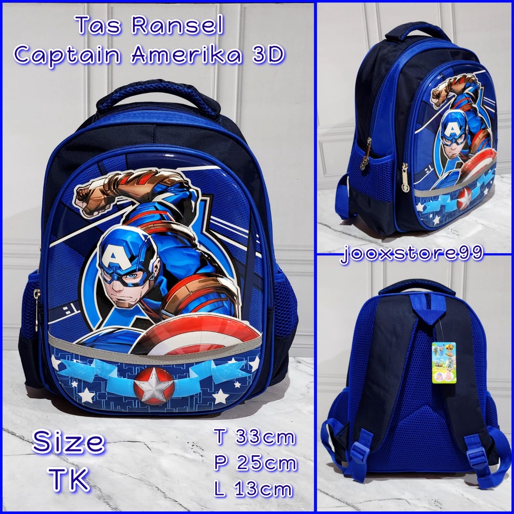 Tas Sekolah Ransel Anak TK Motif Timbul 3D Glossy Tas Gendong Anak Import Backpack Anak Perempuan dan Laki - Laki