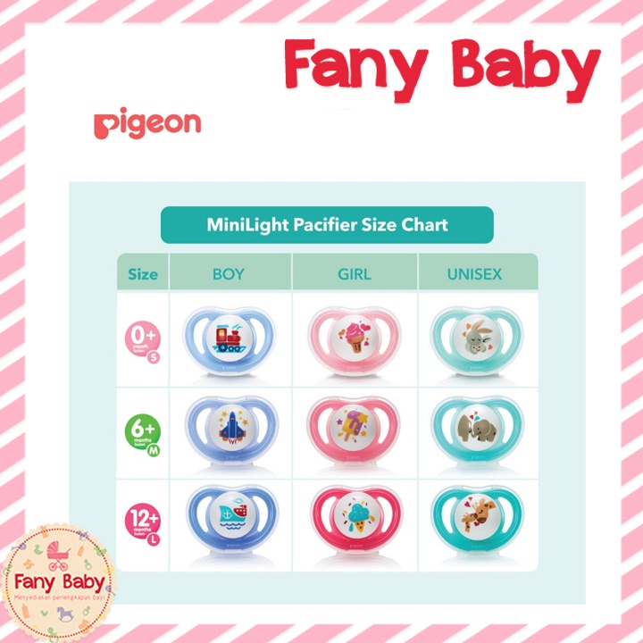 PIGEON PACIFIER MINI LIGHT [ M 6M+ ]