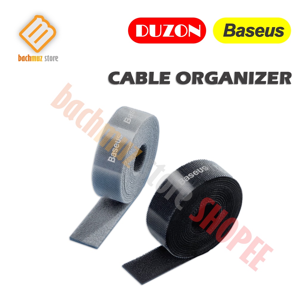 Velcro Kabel Organizer/ Strap Perekat Pengikat Perapih Kabel - Baseus, Duzon