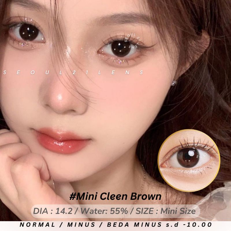 SOFTLENS MINI CLEEN BLACK KITTY KAWAII NORMAL MINUS s.d -10.00 soflen original Korea