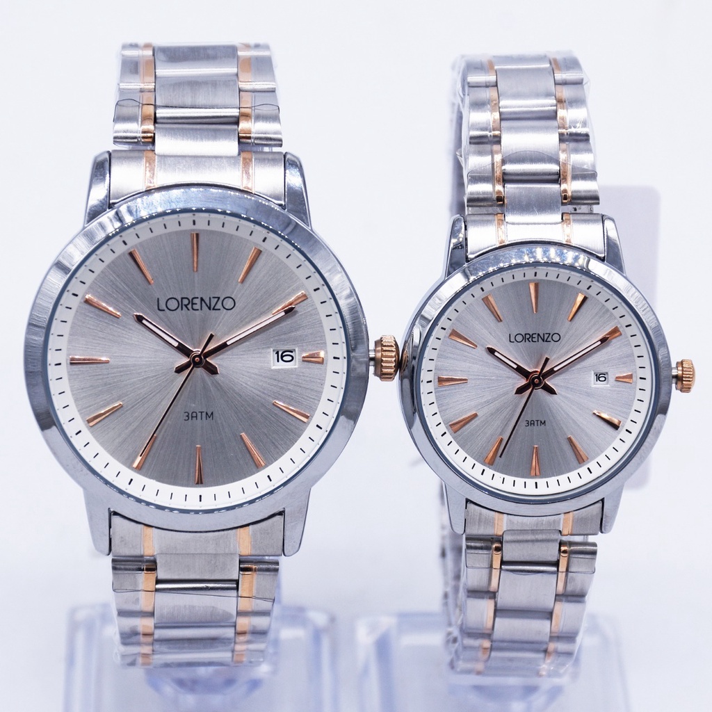 JAM TANGAN CAUPLE LORENZO 5108M 5108L 5108 ORIGINAL FREE BOX