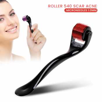 Pembersih Wajah Roller 540 Needles Skin Face Scar Acne MicroNeedles Mengshahahyd 1.0mm -OMHR51BK