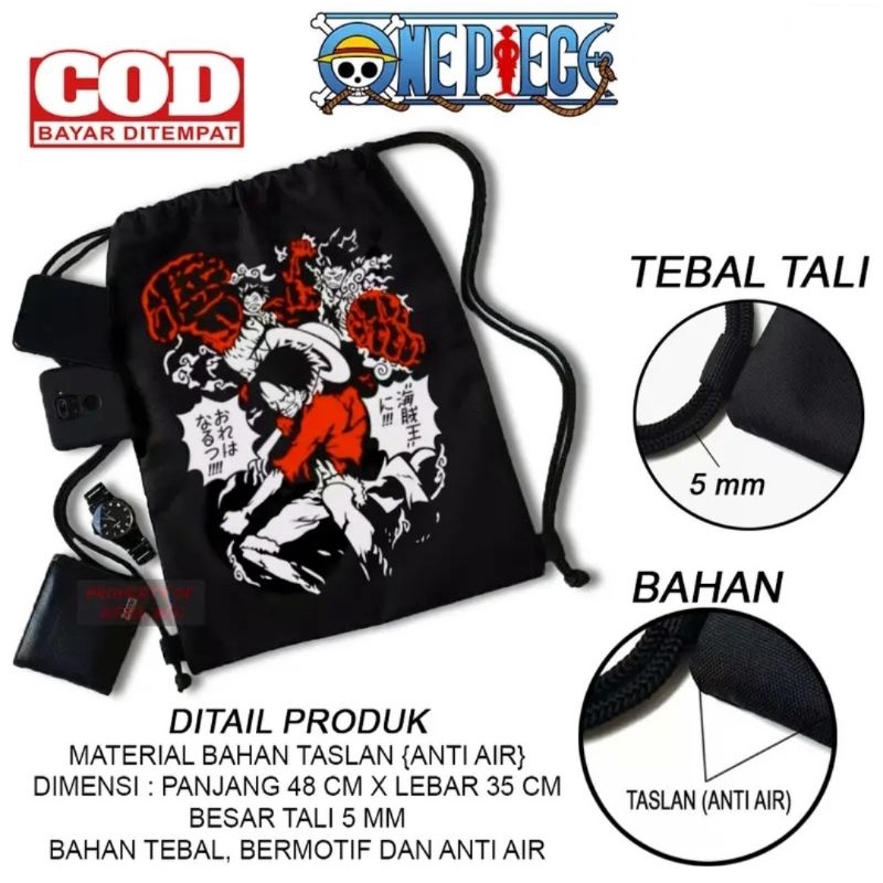 Cod Baru Lagi Tas Serut Stringbag Tas Serut Pria dan Wanita Tas Serut Olahraga Tas Serut Futsal