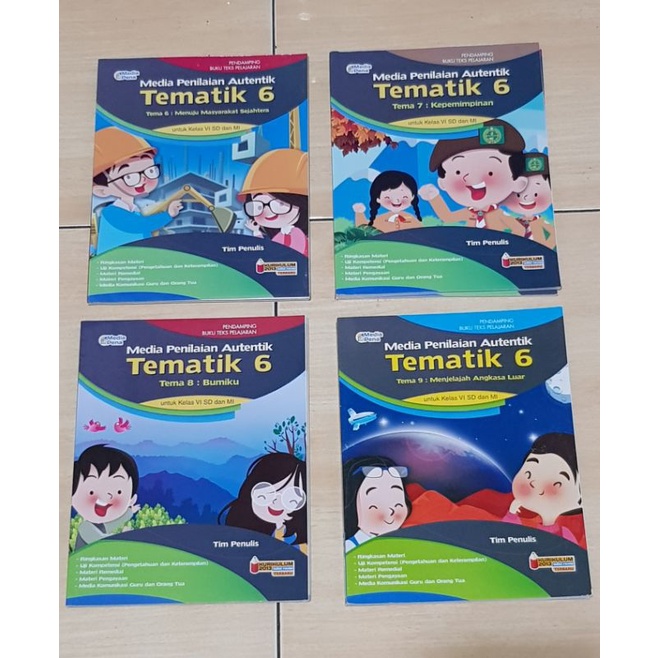 Media Penilaian Tematik SD/Mi Kelas 6 Tema 4.5.6.7.8.9 Tiga Serangkai