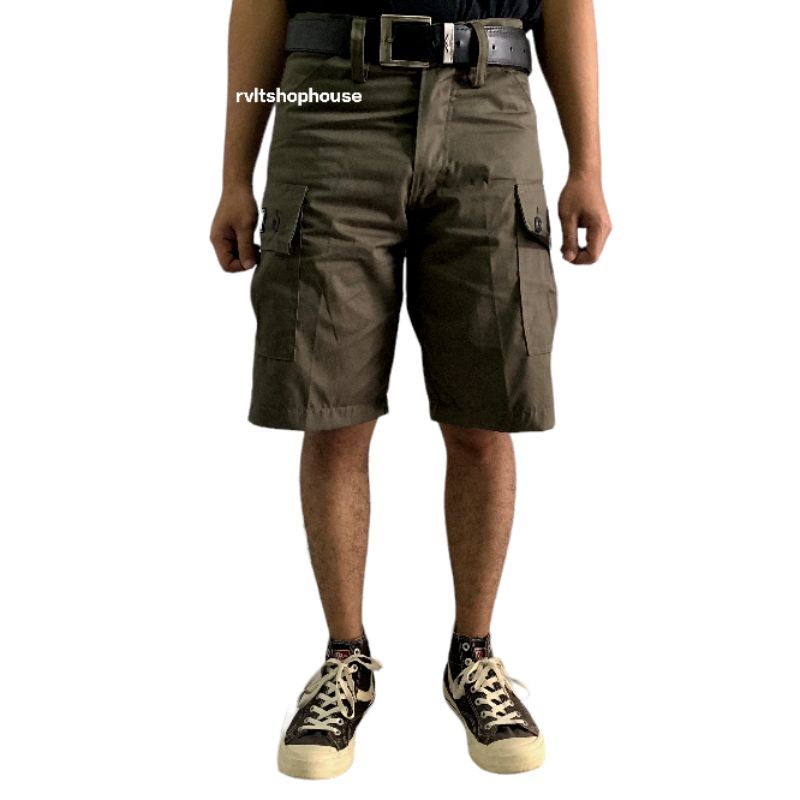 Celana Alpin Pendek Army hijau / Celana Cargo / celana pria