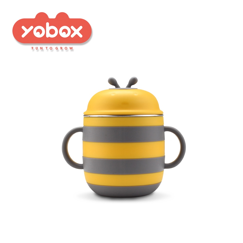 YOBOX Gelas bayi dengan pegangan model BEE Y008 YOOYEE Little Bee Baby Cup with Handle