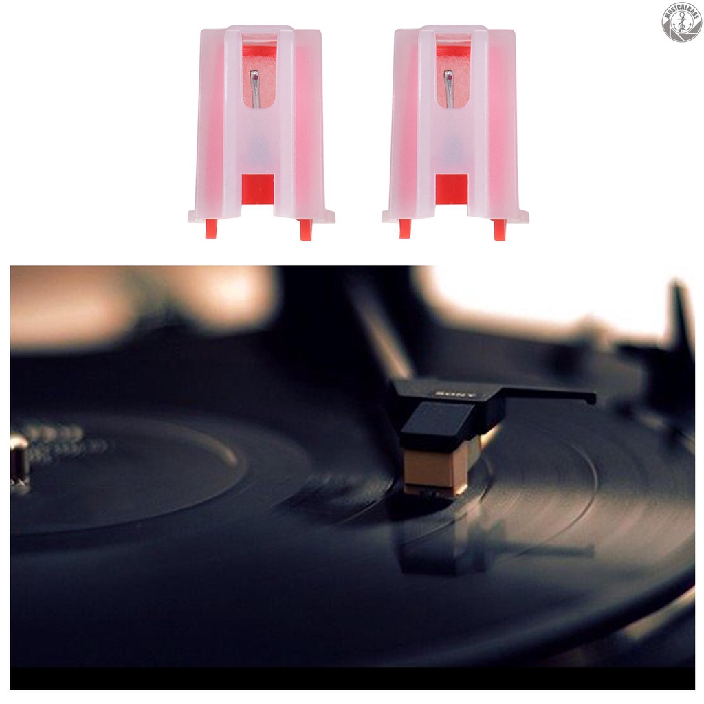 [In Stock] Phonograph Record Player Stylus Needle Stylus Pengganti Untuk Meja Putar Kompatibel Dengan Crosley NP1 NP6, Isi 2pcs