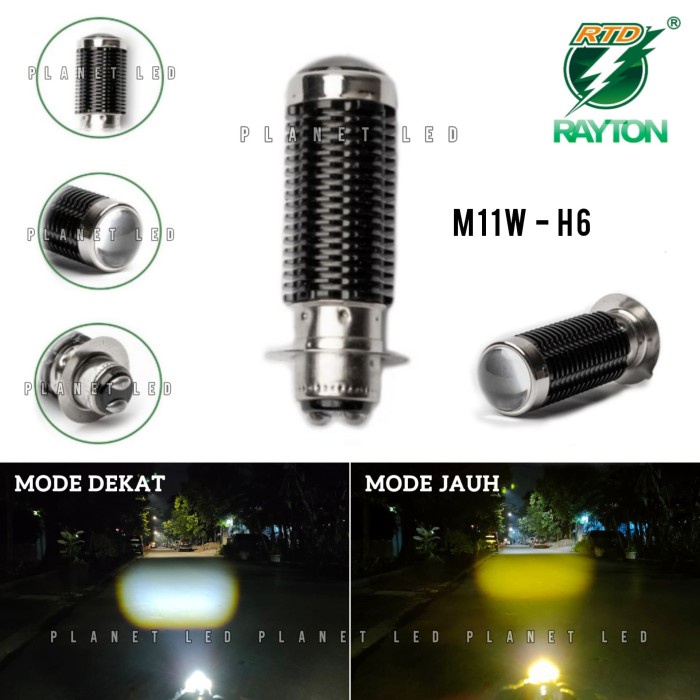 Rtd Rayton M11W-H6 Lampu Utama / Lampu Depan Motor Led Type Laser Pk