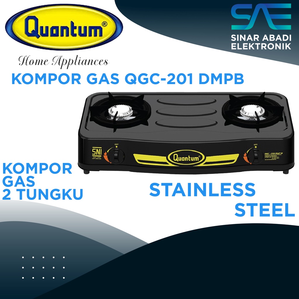 [COD] QUANTUM KOMPOR QGC-201DMPB / QGC 201DMPB (2 TUNGKU) GARANSI RESMI 100% ORI