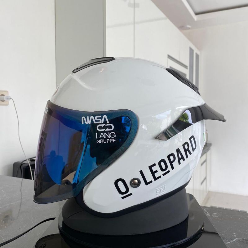 Helm Half Face DYR Osaka Model Kyoto Leopard Original SNI