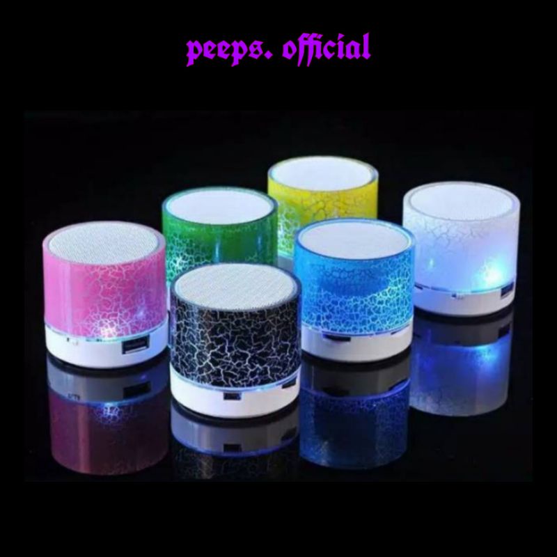 SPEAKER BLUETOOTH Mini S-10 Lampu LED Musik Box Motif Kaca Reta/ wireless / MENYALA