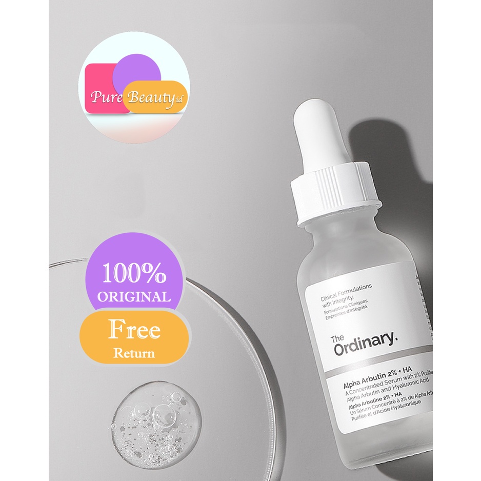 THE ORDINARY Alpha Arbutin 2% + HA 30ml 2pcs Mencerahkan Melembabkan Bekas Jerawat Mencegah Penuaan ❤ 100% Original ❤