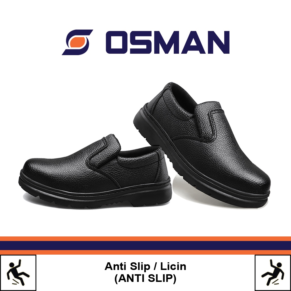 OSMAN Sepatu Safety Shoes Slip On Sepatu Safety Ujung Besi Tipe OS-128