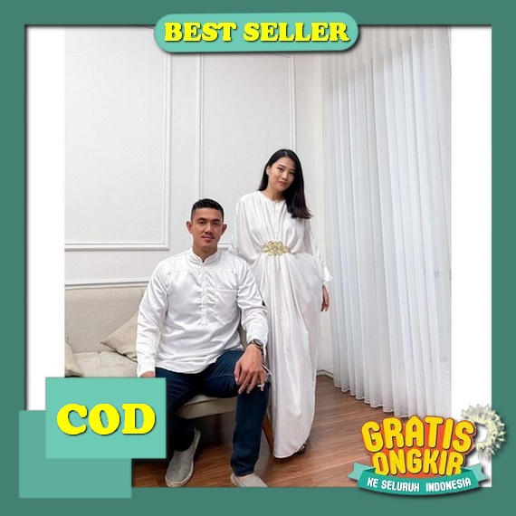 Baju Couple Pasangan Rauna Jasmine Milo Gamis Rauna Terbaru 2023 Sarimbit Keluarga Kekinian Original