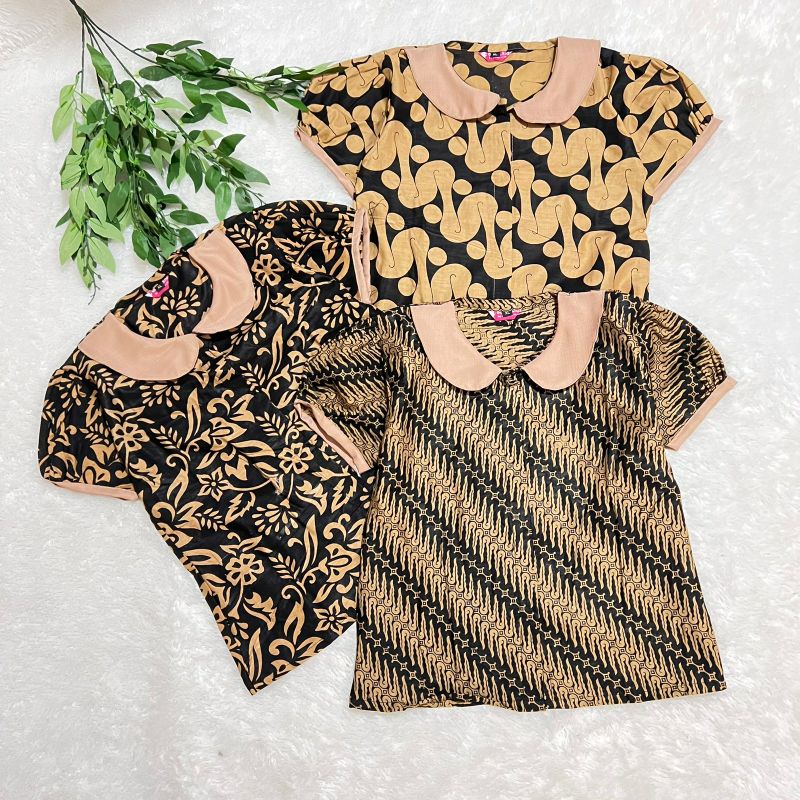 ATASAN ANAK PEREMPUAN BLUS BATIK ANAK SOGAN GOLDEN BAHAN KATUN MURAH