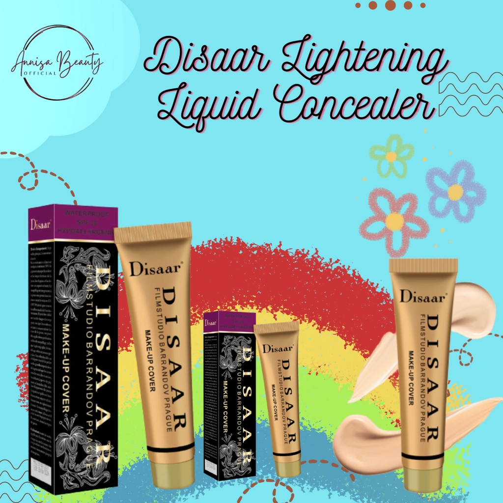 [BARU]Termurah!!! 100% Original DISAAR Lightening Liquid Concealer Full Cover SPF30 Waterproof Flawless Beauty Makeup