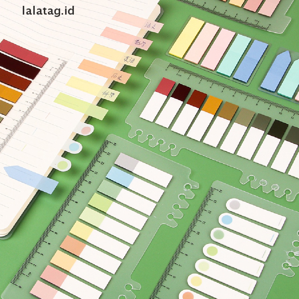 [lalatag] 200lembar Morandi Index Tab Bookmark Sticky Notes Notepad Dipostingnya Kawaii Stationery Papeleria Perlengkapan Kantor Sekolah [ID]