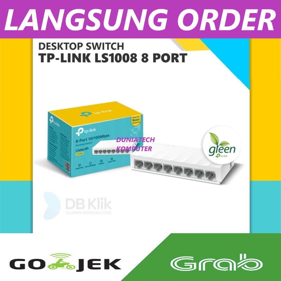SWITCH TPLINK 8 PORT SWITCH HUB 8-PORT 10/100 TP-LINK 8 PORT