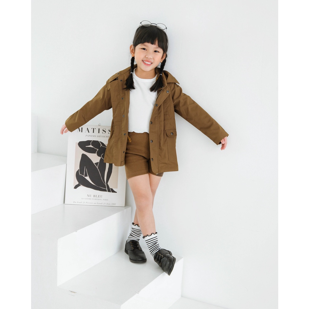 MELODY PARKA | Parka Anak | Jaket Katun Anak | Coat Anak | French Coat Anak | Hoodie Anak | Outer Anak | Jaket tudung Anak Unisex