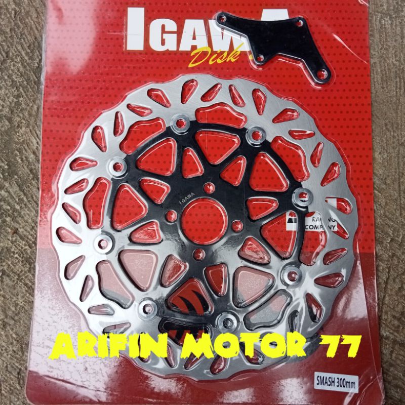PIRINGAN CAKRAM SUZUKI SMASH UKURAN 300MM PLUS BRAKET TDR LUBANG 4 DATAR