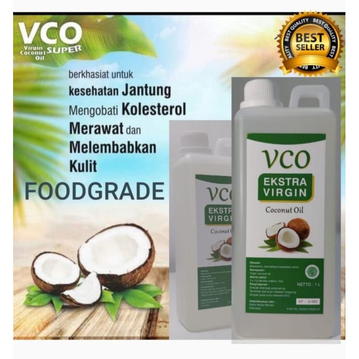 Vco 1000 ml /minyak kelapa murni 1kg /coconut oil food grade