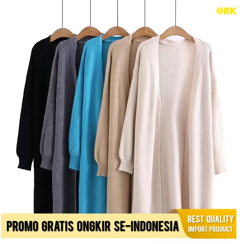 Cardigan Cewek Montok Gas Plus UK 2022   Musim ngin  Wanita  Korea  Idle Panjang  Cargan Sweater z10