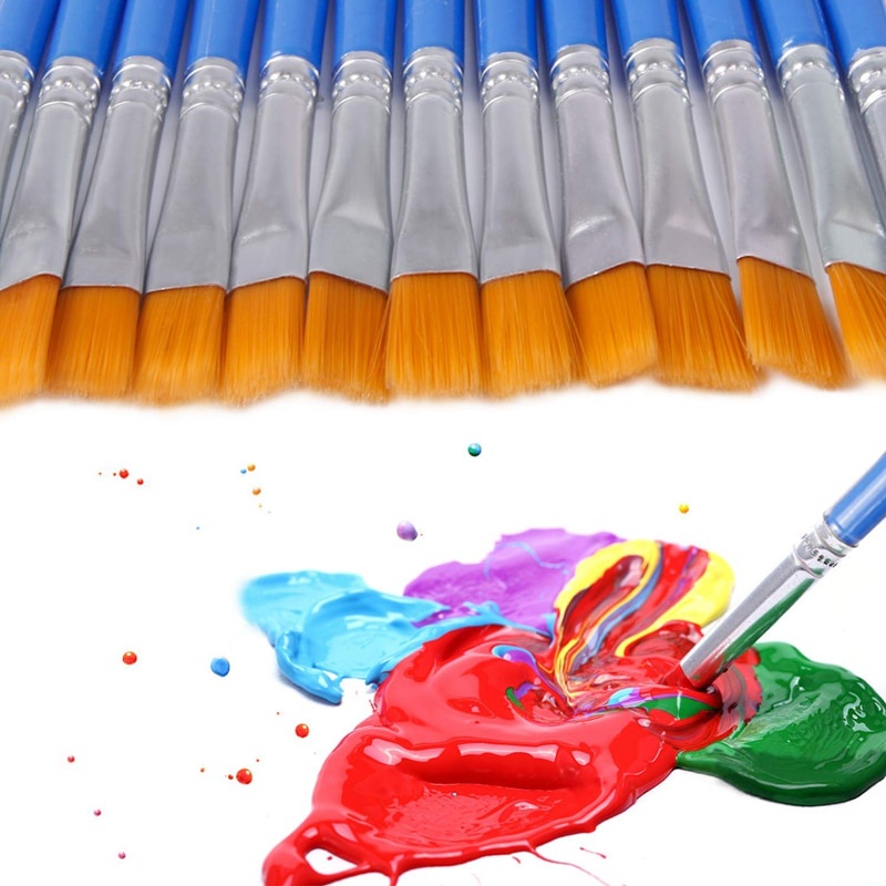 50pcs Kuas Lukis Set / Paintbrush Paint Brushes / Flat - Artist Paint Brush
