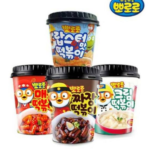 

[KODE 77] Pororo Instant Toppoki / Tteokbokki Stir-Fried Rice Cake Cup Anak hrg utk 1rasa