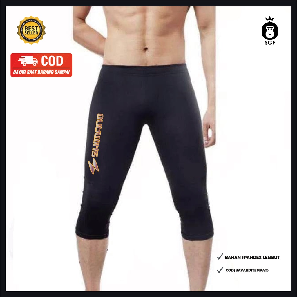celana legging shimanoo3/4 / celana manset  pria 3/4 / legging volly futsal3/4 / legging 3/4 / lejin