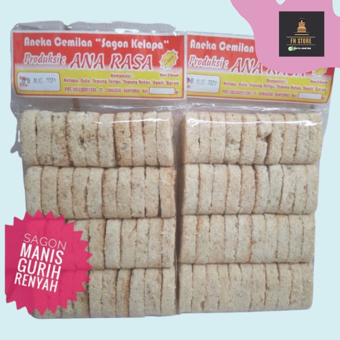 

Kue Sagon Bakar Gurih Kelapa (isi 28 pcs) 250 Gram - ANA RASA