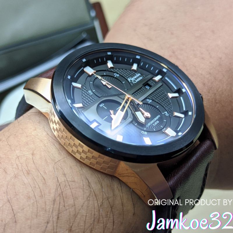 Alexandre Christie 6562 MC Jam Tangan Arloji Alexander kristi Warna Rose gold Remaja Cowok Pria Anal