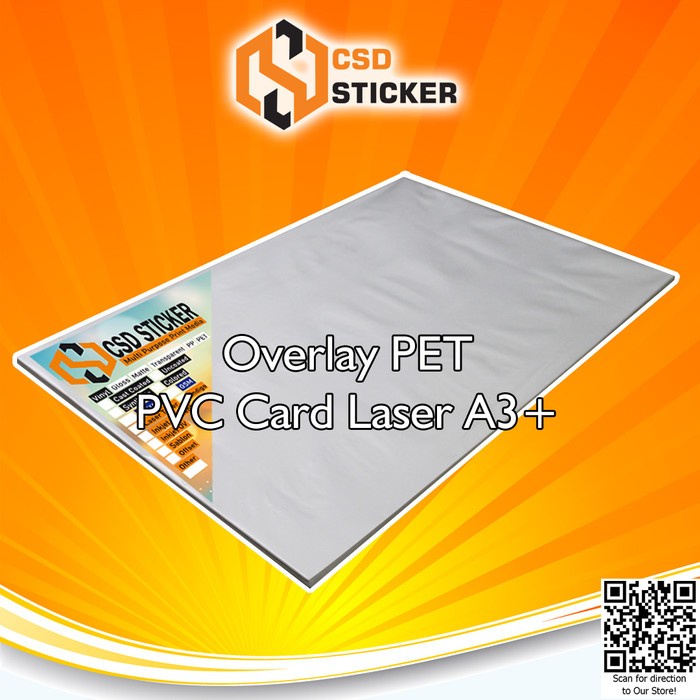 Overlay PVC ID CARD A3+ for Laser printer Repack 10 Lembar
