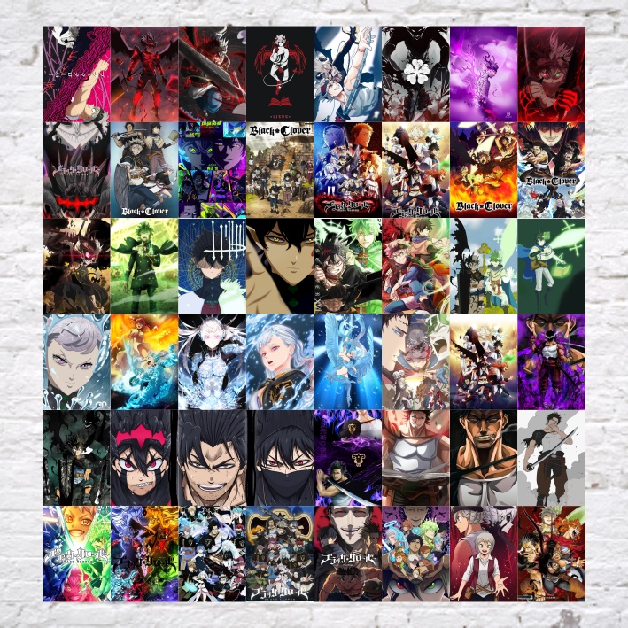 Poster Anime Black Clover Wallpaper Dinding Dekorasi Kamar Hiasan kamar Dinding cowok